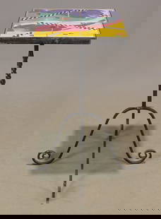 Tile top Table: Wrought iron tile top table