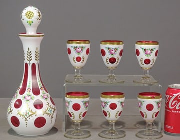 Cranberry Glass Set