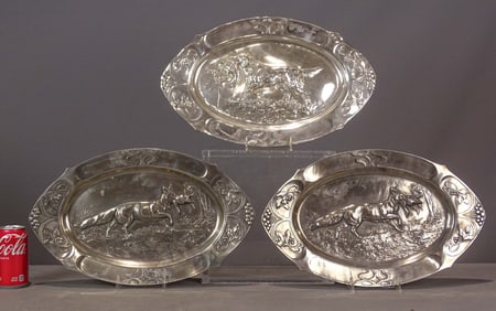 Hunting Dog Platter Lot