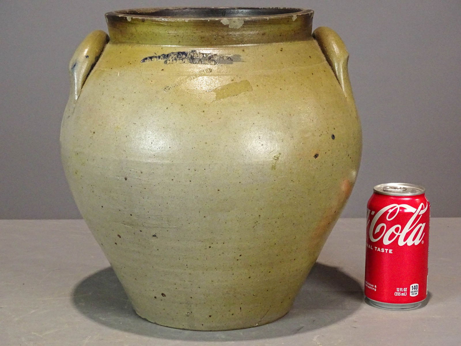 19th c. Ovoid Stoneware Crock (1 of 6)
