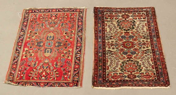 Oriental Rug Lot: Lot (2) Oriental scatter rugs. 24" x 33" each.