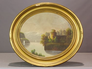 Painting: 19th Hudson River School Landscape