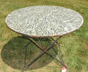 Metal Folding Tile Top Table