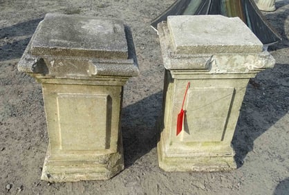 Poured Stone Pillars