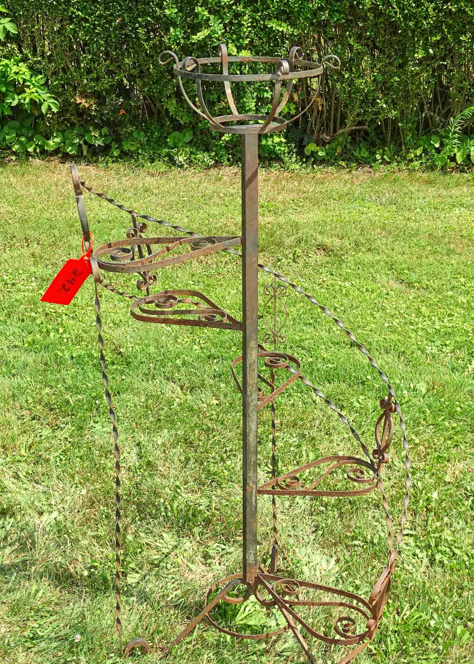 Metal Plant Stand: Metal spiral plant stand. 52" Ht., 24" W..