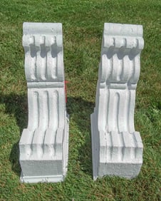 Pair Wooden Architectural Corbels