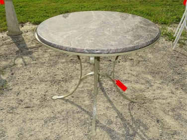 Marble Top Metal Base Table