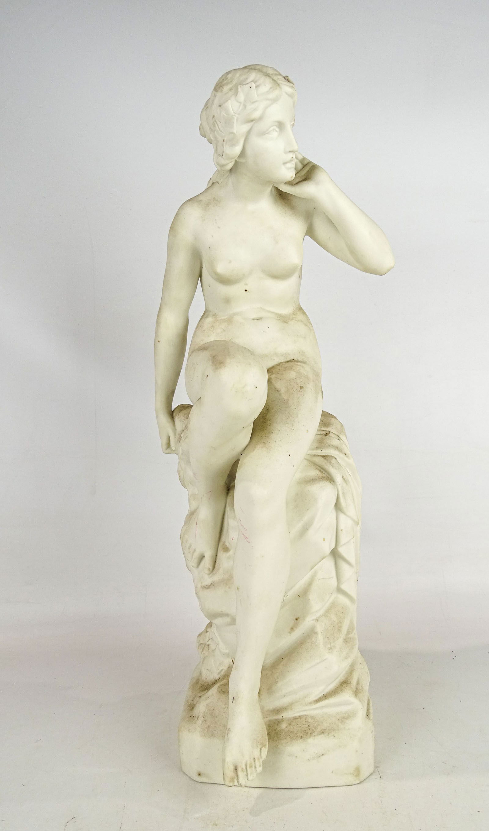 19th c. Parianware Statue of a Woman (1 of 9)