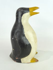 Folk Art Carved Penguin