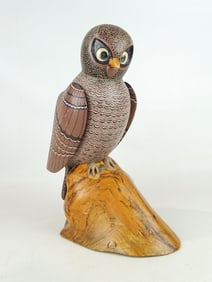 Folk Art Owl Carving