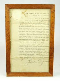 Gilbert Livingston Signed Document