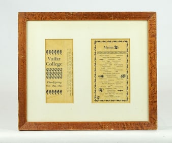 1895 Vassar College Menu