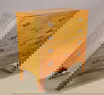 Blanket Chest: 19th-century Hepplewhite 2-drawer blanket chest. 38 1/2" x 20", 41" Ht.