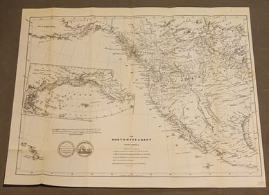 Burr Map of Northwest U.S. Coast 1840