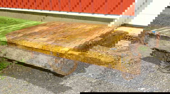 Factory Cart: Factory cart. 24" x 50 1/2" x 13"