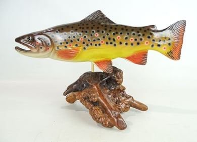 Bob Berry Signed Fish Carving