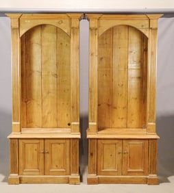 Pine Bookcase Pair