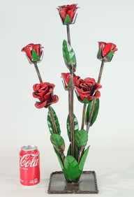 Metal Rose Sculpture