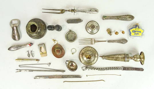 Sterling and Silverplate Lot: Sterling and silverplate scrap lot.