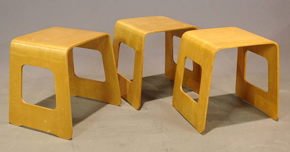 Modern Design Stacking Stools: Set of (3) Modern Design stacking stools (14 1/2" x 14 1/2" x 18".