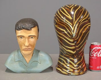 Folk Art Carved Head Lot