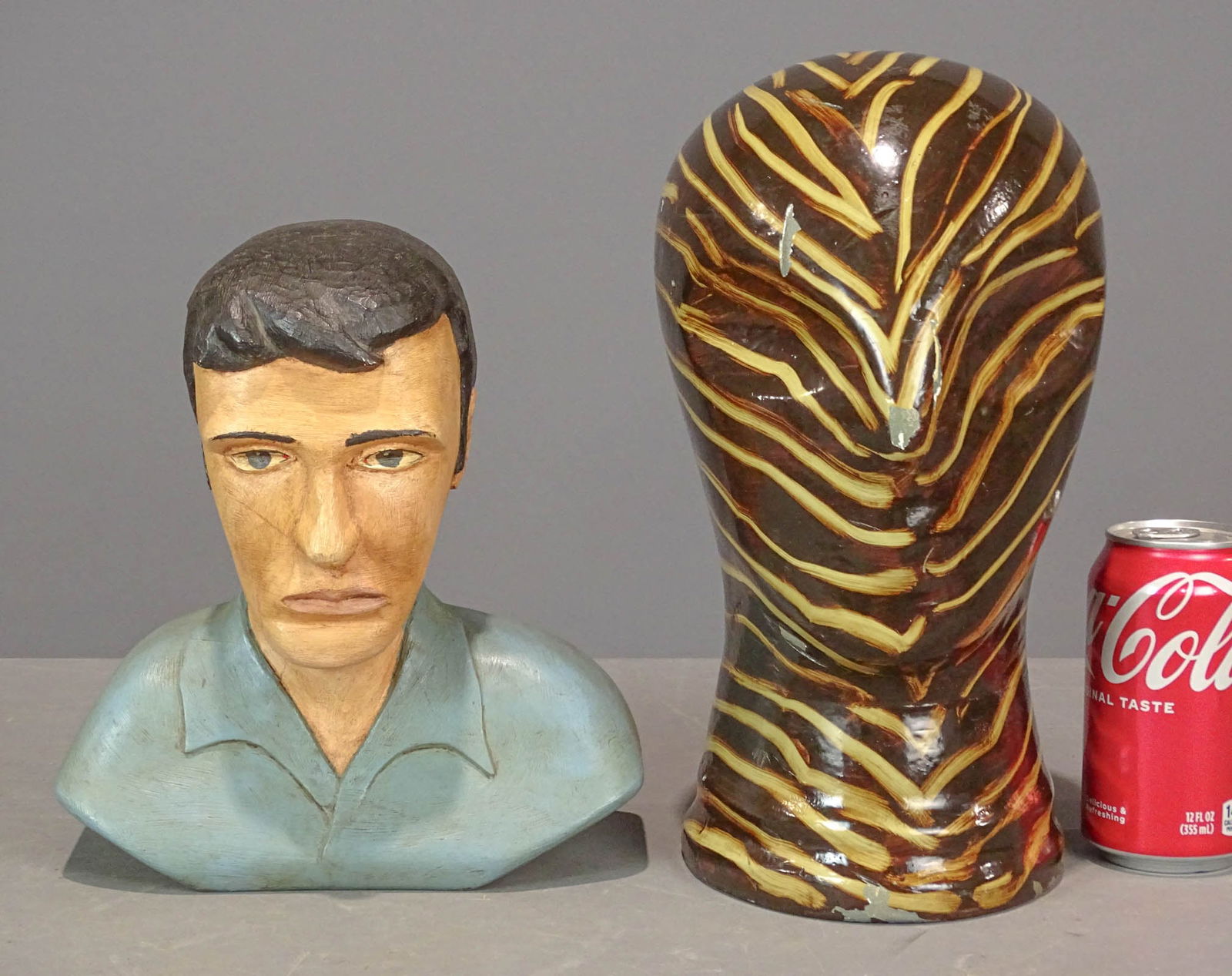 Folk Art Carved Head Lot (1 of 12)
