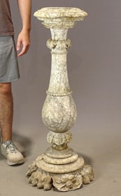 Carved Marble Pedestal