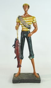 Decorative Figure of Man with Fish