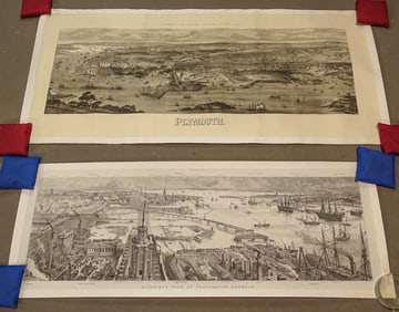 Linen Backed Harbor Posters