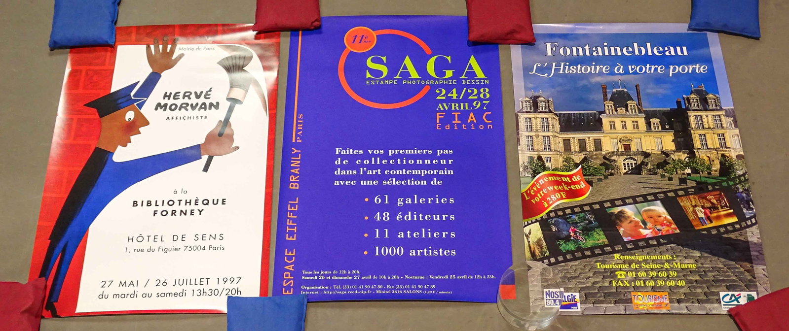 French Posters: Lot (6) French Events posters. Largest 24 1/2" x 16 1/2".