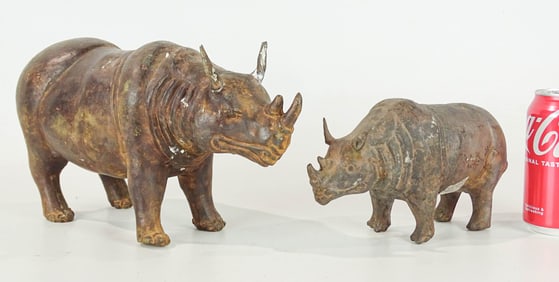 Bronze Rhinos