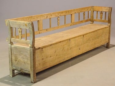 19th c. Lift Lid Bench