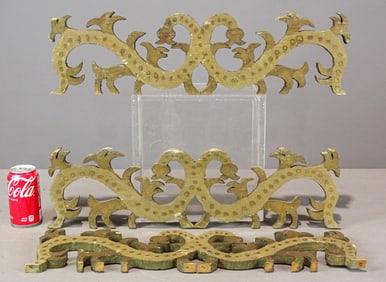 Carved and Painted Wooden Elements