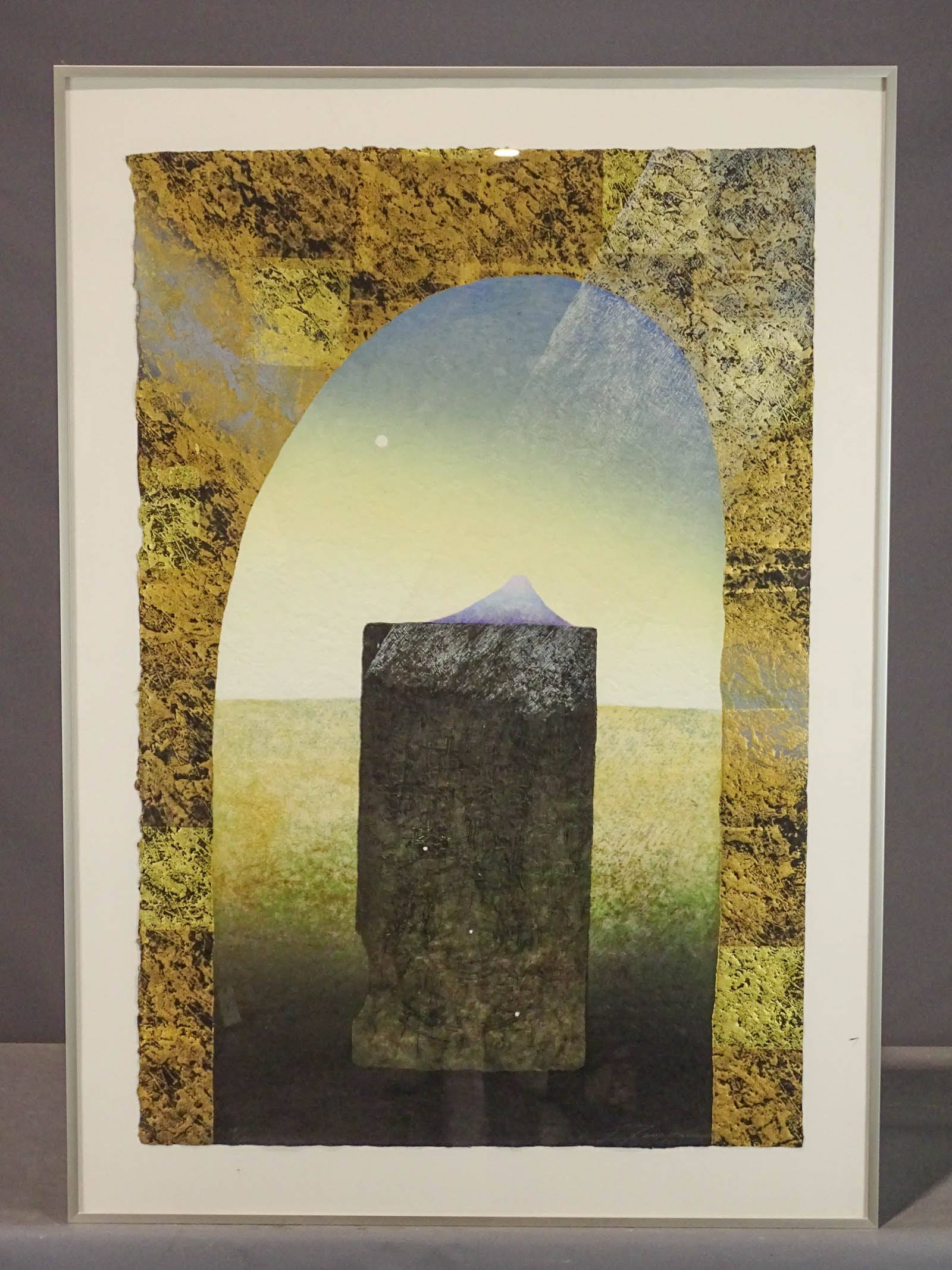 Yoshikatsue Tamekane (Japanese b. 1959): Yoshikatsue Tamekane (Japanese b. 1959), woodblock. Signed. 40 1/2" x 27". #15/20. Overall 47" x 33 1/2".