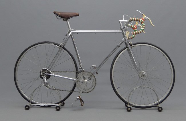 1972 Italian Chrome Bicycle: 1972 Italian made chrome bicycle, frame size 54 cm c-c, Columbus Chromoly frame and fork, Campagnolo dropouts and forkends, Campagnolo stada cranks 54/42 with Campagnolo Italian threaded bottom bracke