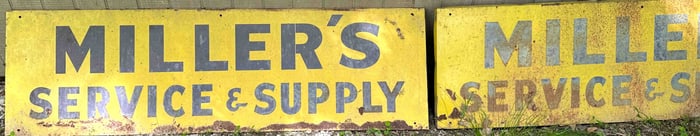 Miller's Service Sign