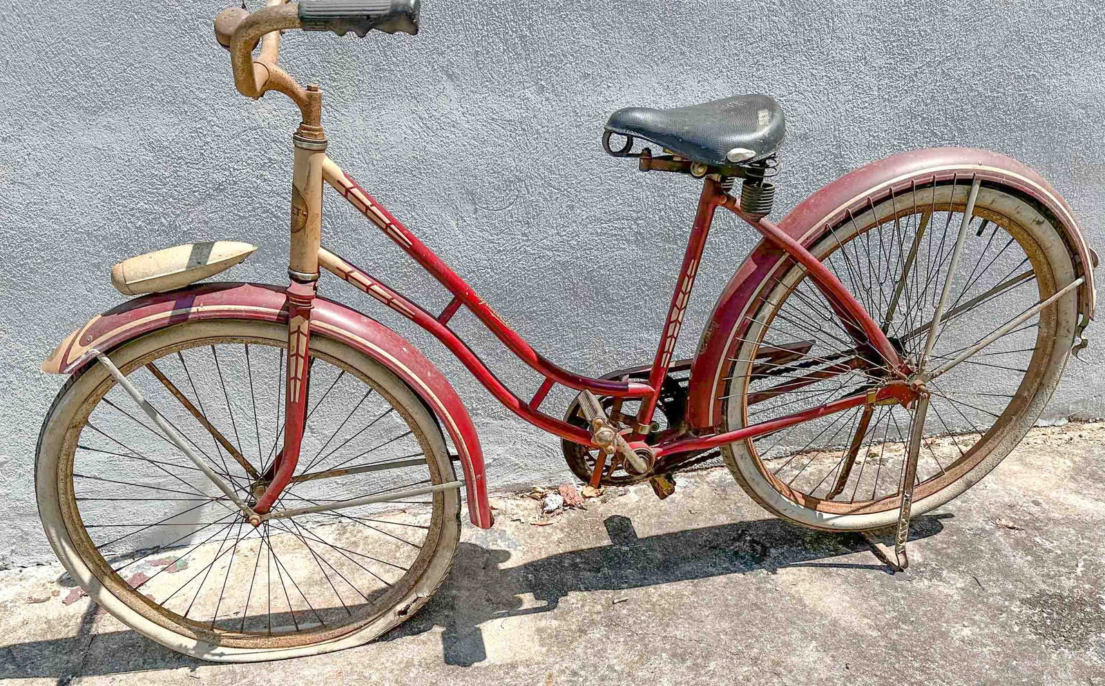 1940's Columbia Comet Girls Bicycle: 1940's Columbia Comet girls bicycle, completely original including whitewall tires. Meltz Collection Columbia County New York.