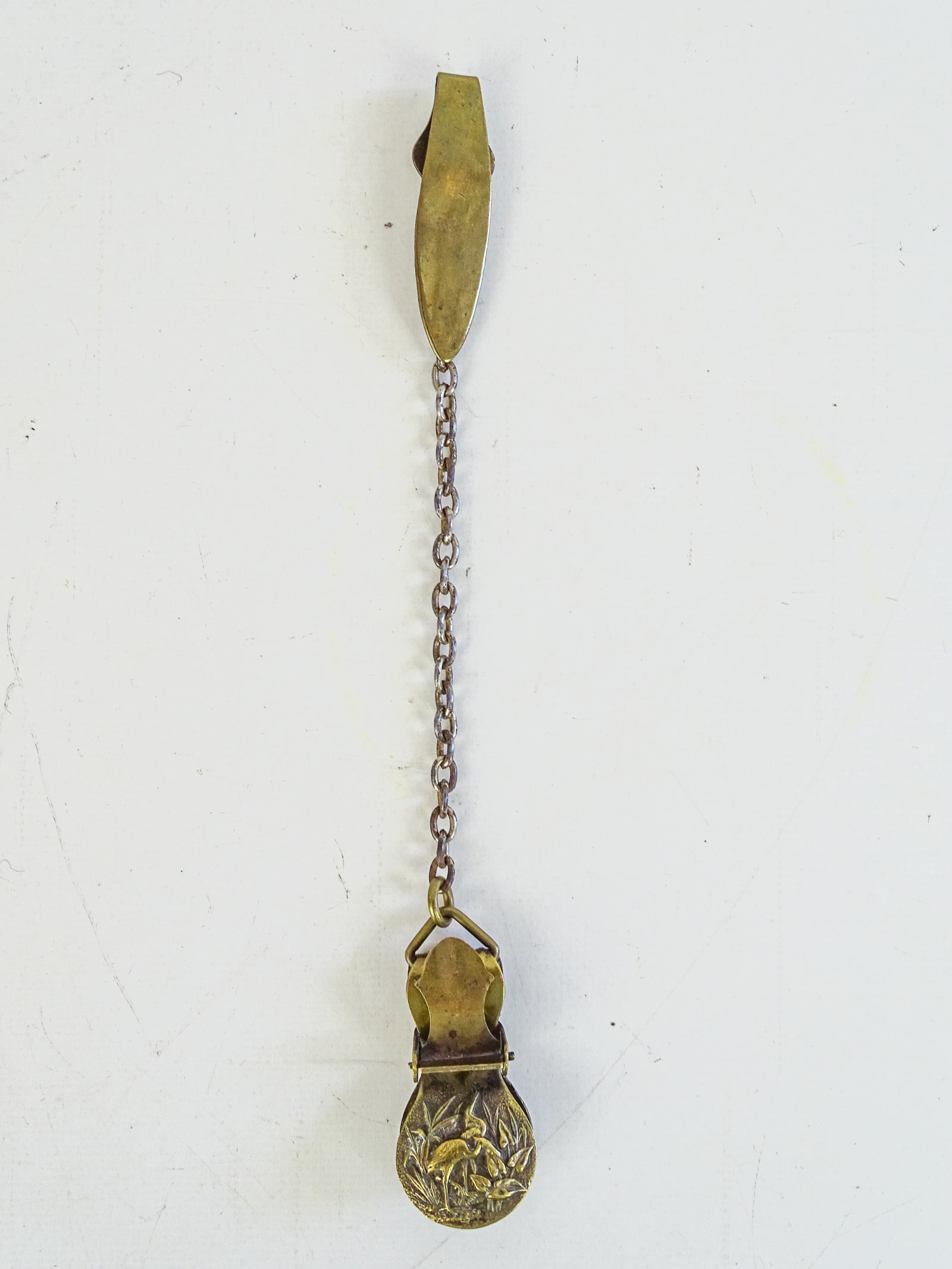 Victorian Skirt Lifter: Victorian brass skirt lifter. 8" L.. Good condition. Dave Walker Collection.