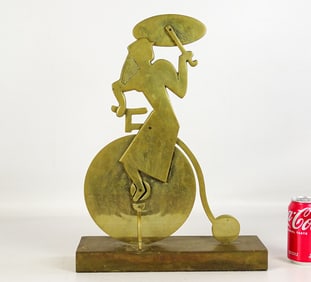 Brass Art Deco Statue