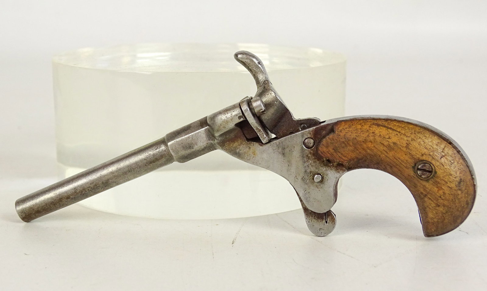 Dog Scarer Pistol: Early High Wheel period dog scarer pistol. 5" L.. Good condition.