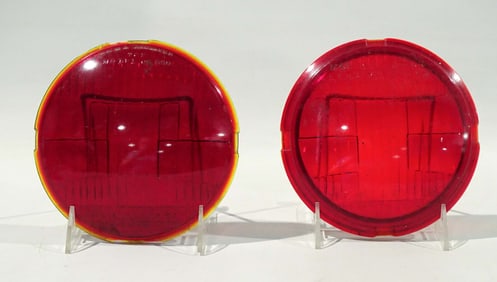 Early Red Glass Reflectors