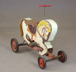 Vintage Child's Horse Four Wheel Rider