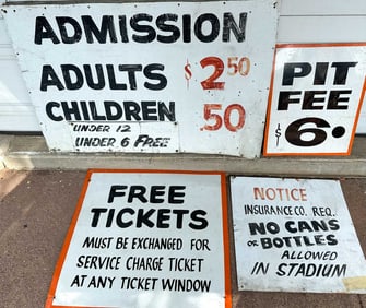 Race Track Signs