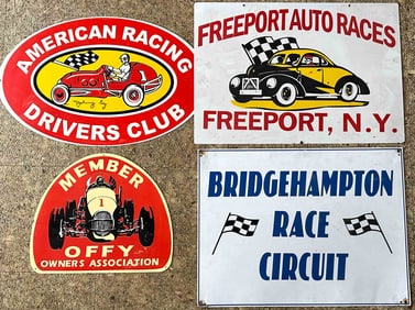 Race Track Signs