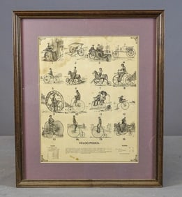 Early Print "VELOCIPEDES"