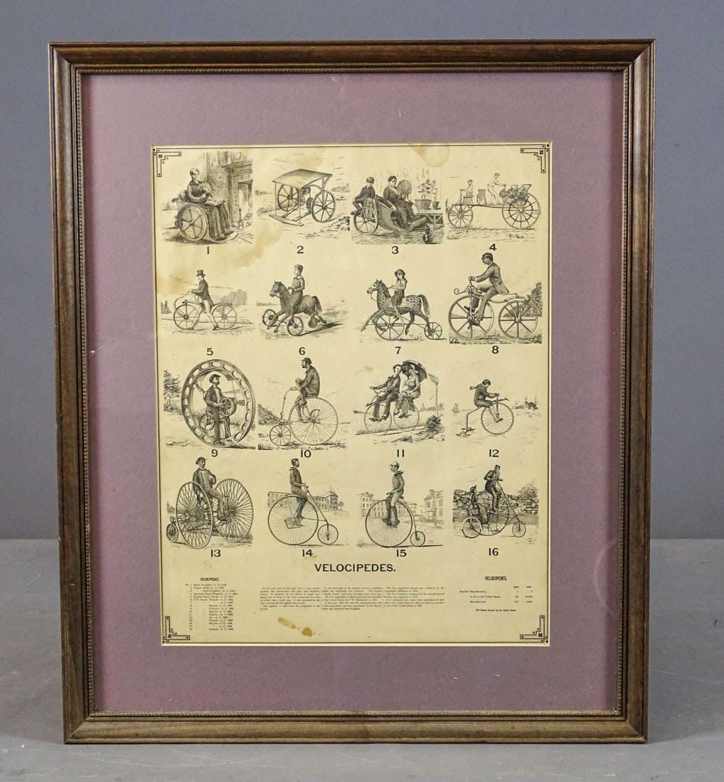 Early Print "VELOCIPEDES" (1 of 4)