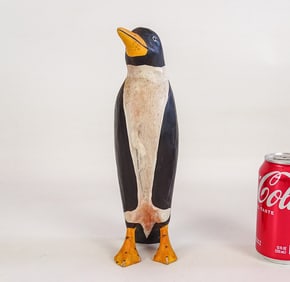 Folk Art Carved Penguin