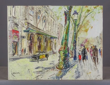 Painting: Continental Street Scene