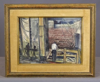 Painting: Street Scene Signed Rubi Roth