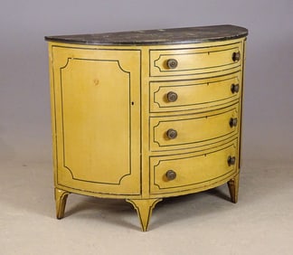 19th c. Continental Demilune Cabinet